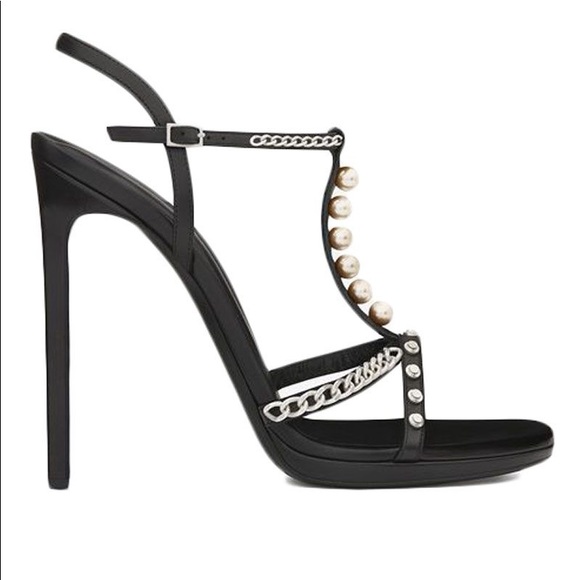 Saint Laurent Shoes - ✨SALE✨ Saint Laurent Jane Chain Pearl Sandal